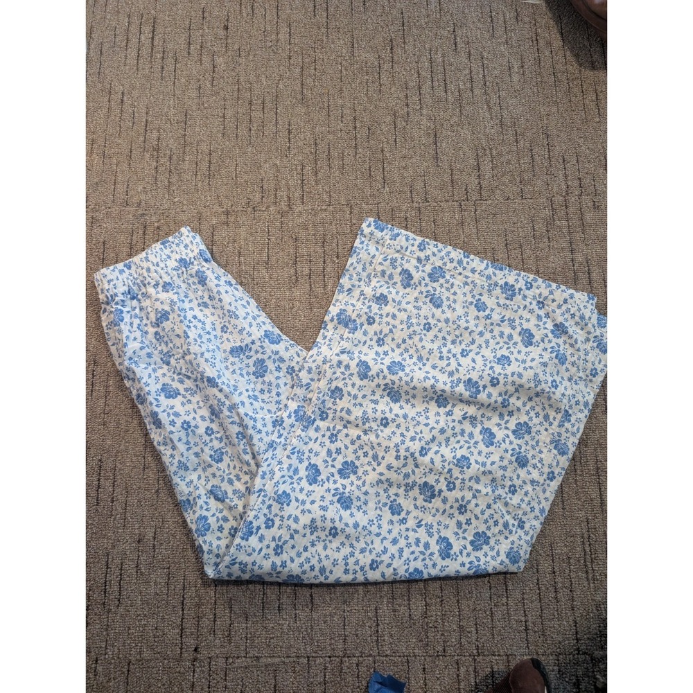 Sincerely Jules Blue Floral  Wide Leg Pajamas‎ Pants Size S